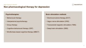 Non-pharmacological therapy for depression